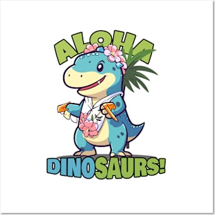 Aloha Dinosaurs! Posters and Art